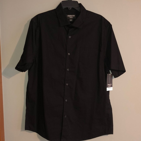 Claiborne Other - MEN’S BRAND NEW CLAIBORNE CLASSIC FIT BLACK SHORT SLEEVE DRESS SHIRT SIZE LARGE